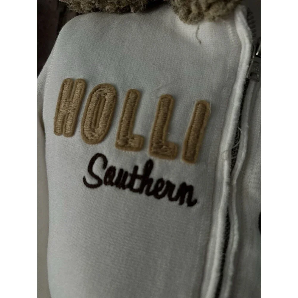 Hollister Vintage Faux Fur Lined Heavyweight Y2K Hoodie Zip Up Sz M. Teen‎ Size